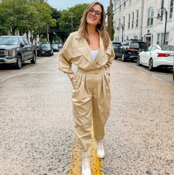 L'Academie Revolve Piper Jumpsuit in Khaki Size Small - Picture 14 of 16